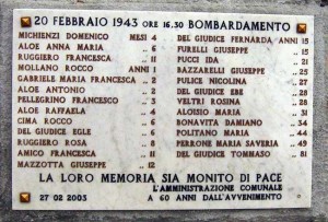 lapide bombardamento info