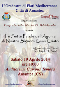 Locandina "7 Parole" 2014 - OFM Amantea