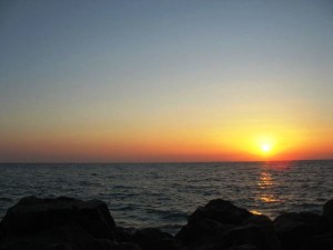 Spiaggia di Amantea al tramonto