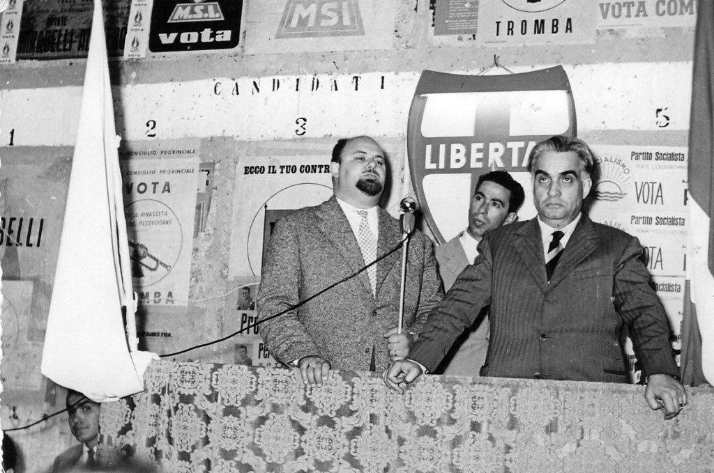 il dot Marinaro col Ministro Cassiani e Pierino Policicchio in un comizio elettorale.