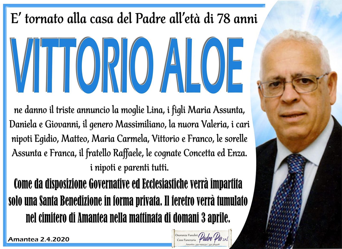 Manifesto Funebre Vittorio