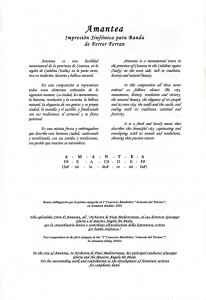 Concerto Anteprima Internazionale del brano "AMANTEA - Impresión Sinfónica" del M° Ferrer Ferran