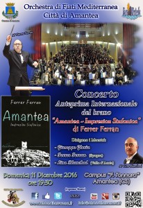 Concerto Anteprima Internazionale del brano "AMANTEA - Impresión Sinfónica" del M° Ferrer Ferran